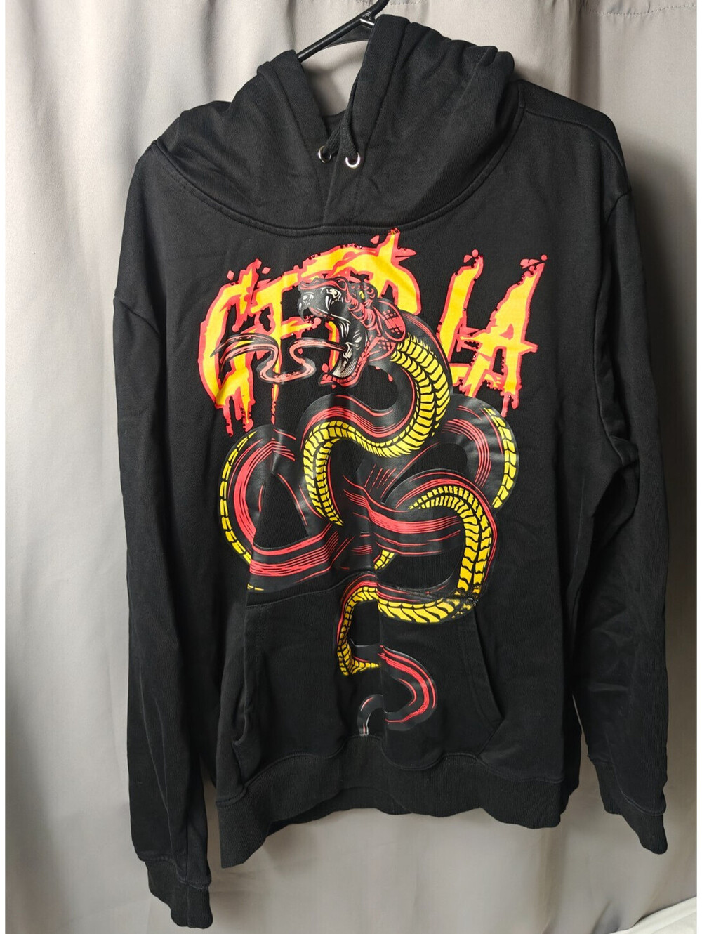 GFTD Los Angeles Black Graphic Snake Hoodie Men's XL Pullover Streetwear